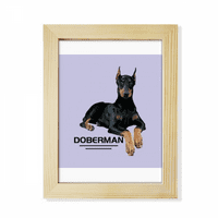 Doberman bijesno uho životinjska desktop krase okvir za fotografije Display slikarstvo drvena