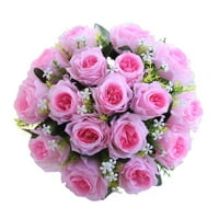WEFUESD umjetno cvijeće 18 glave umjetne silkene ruže cvijeće mladena buket ruže kućni vjenčani dekor d umjetno