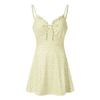 Ljetne haljine za žene Elegantna boja za ispis Blok bez rukava A-line Maxi haljina mini sunčanje