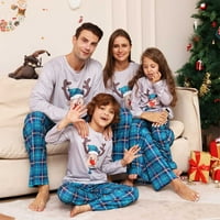 Porodični Xmas Pijamas postavlja tiskanje vrhova sa pantalonama za žene za muškarce, kućnim odgovarajućim