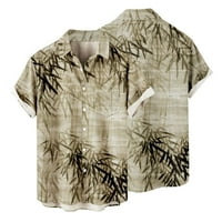 Polo majice za muškarce havajske casual ljetne majice kratki rukav tiskani na plaži s majicom s džepom