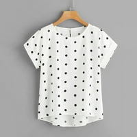 Košulje za žene Trendy grafički ljetni točki za ispis vrhova kratkih rukava majice bluza Thirts
