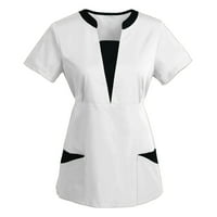 DrpGunly majice za žene Hirtshort SleevecaSualstiysk Najveće košulje Kombinezone Žene Žene Vrhovi bijeli