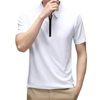 Yubnlvae muns patentna majica casual četvrt zip majica Vintage kratki rukav košulju sa kratkim rukavima