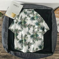 Muškarci Havajske cvjetne košulje od pamučnog gumba dolje tropsko odmor za odmor na plaži s džepom za