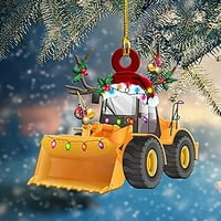Božićni privjesak crtani vozilo Dizajn Vremenski otporan na drveni Viseći automobili Privjesak za kamin