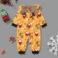 Anuirheih Xmas PJS za obitelj, povremeni božićni print PJS set Spavaća odjeća s dugim rukavima Pajamas