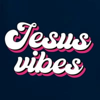 Divlji Bobby Isus vibracije inspirativne kršćanske žene Standard V-izrez Tee, mornarsko, velika