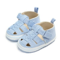 Little Girls Sandale Toddler Široka širine cipele Boime -Slip probijen Crib Summer Preračur meke sandale