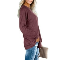 Ženska moda Žene tunike vrhovi dugih rukava visokog majica, bluze za žene jesen zimske zimske odjeće za žene