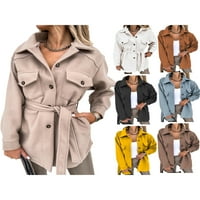 Ženski granični tunički jakna Jedno grudnjaka lapela prema dolje kaputa za paket sa povremenim odjećom