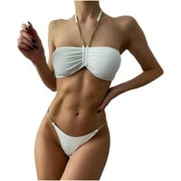 Zuwimk bikini setovi za žene, ženski brazilski tang bikini setovi visokog rezanog kupaćih kostima podstavljenog