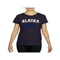 MMF - Ženska majica kratki rukav, do žena Veličina 3XL - Aljaska zastava