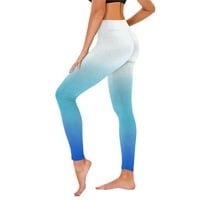 Safuny ženske joge nogu pantalone pada spadanje sportski put trendi djevojke gradijentna boja blok opuštena
