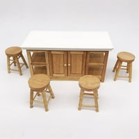 Sdjma Dekoracije za odrasle 1: Dollhouse Minijaturna stolica za stolice za stolice za kuhanje Bocketade