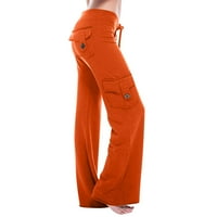 Gathrrgyp Womens plus veličine hlače, žene vježbaju gamaše Stretch tipke za struk Pocket Yoga teretane