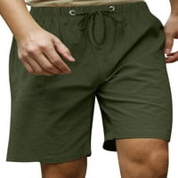 Luxplum Muškarci kratke hlače za plažu visoke strukske dno ljetne kratke hlače Klasične fit mini pantalone