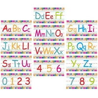 Set dječjeg abecede zidne naljepnice Broj zidnih naljepnica Pismo učenje zidnih naljepnica