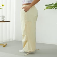 Diconna ženske baggy teretne hlače niske struk teretne hlače navodnoj nogu Hip Hop Cinch Joggers Duksevi