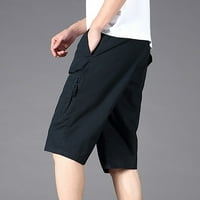 Muški kratke hlače Ležerne prilike za ispis s džepovima tamnoplavim L