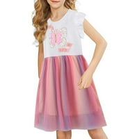Padort haljine za djevojčice Elegantne djevojke Princeze Djevojke Ležerne crtane košuljene haljine ružičaste,