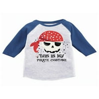 Awkward Styles Halloween majica Pirate Toddler Raglan majica