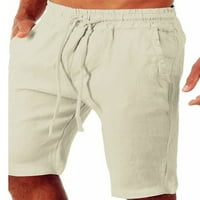 Groanlook muškarci Dno elastične struk Ljetne kratke hlače Čvrsto boje casual plaža kratke hlače za