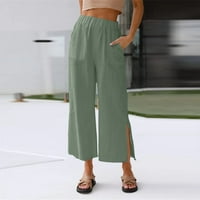 Yubatuo hlače za žene Proljeće ljeto jesen Ležerne prilike Solid u boji Labavi prorez široke pantalone