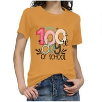 Mikilon sretan 100. dan školske majice za majicu kratkih rukava kratkih rukava kratkih rukava grafički