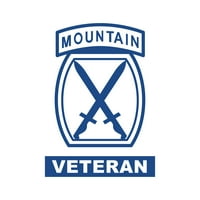 10. planinski divizija Veteran naljepnica naljepnica Die Rez - samoljepljivi vinil - Vremenska zaštitna
