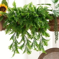 Dabay Forks list lažna biljka Vivid ukrasite zidni viseći FERN lažni rattan kućni dekor