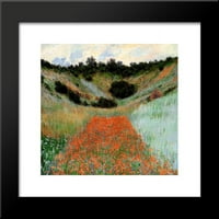 Poppy polje u šupljini u blizini Giverny uramljene umjetnosti Print Monetom, Claude