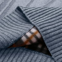 KETYYH-CHN MUŠKI DUGE MUŠKI KARDIGAN Džemper kabel klet V izrez Gumb Up džemperski džemper sa džepovima