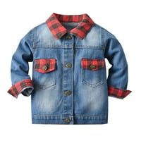 SNGXGN Boys's Winter CAYS jakna vanjska odjeća zip up dukseve opružne jakne za dječake, plava, veličine 110