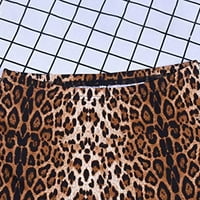 Ženske ljetne hlače trendy High Squik izgleda leopard životinjski ispis pantne noge