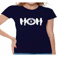 Neugodni stilovi Žene M-O Bildards Grafička majica Majica Forks White Billard Ball Sport Mom Poklon