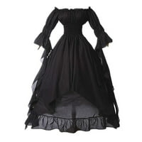 Ženska renesansna haljina plus veličina, Noć vještica za ženske duljine duljine vještice haljine s korzetom