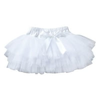 Djevojčica toddlera kratki rukav kratki rukav kratki haljina casual tisak bijela 73