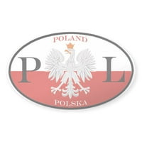 Cafepress - Poljska polska ovalna naljepnica - naljepnica