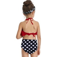 TODDLER bikini Little Girls kupaći kostimi 212Y print kostim kupaći kostim dvojice ruffles plaža kupaći