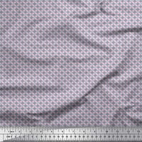 Soimoi Crepe svilena tkanina Geometrijska i grčka ključna kosilica tiskana zanatska tkanina od dvorišta