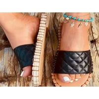 Daeful Womens Dame Stanovi Stubovi prekriveni modni klizači Sandale za odmor na Mulesu