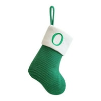 Corashan Božićni dekor Božićne čarape Malo vezeno pismo pletene Xmas Viseći ukrase čarapa Božić dekor