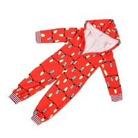 Annuirheih roditelj-dijete nosi PJS roditelj-dijete topli božićni set tiskani kućne nošenje pidžama