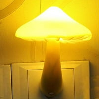 Noćna lampica sa sumrakom do zona u zoru, utikač LED kreveta slatka gljiva zidna svjetlost za djecu