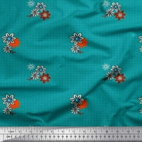 Soimoi pamučna patka tkanina točka i cvjetna umjetnička dekor tkanina tiskano dvorište široko