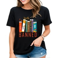 Ženska majica Ja sam s zabranjenim knjigama zabranjene knjige LJUBAVE CLUSE CRTE CRTE SIME