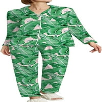 Ekouaer pidžamas ženske dugih rukava za spavanje s dugim rukavima dolje Loungewear PJS set noćna odjeća