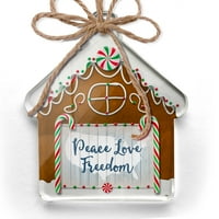 Ornament tiskan jednostrana mir ljubav sloboda četvrti jul SAD Božić Neonblond