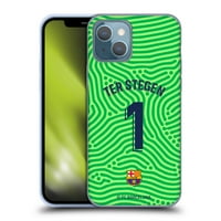 Dizajni za glavu Službeno licencirani FC Barcelona igrači Domaći komplet MARC-André Ter Stegen Soft Gel Case kompatibilan sa Apple iPhone 13